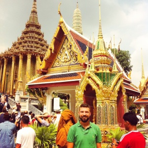 Gios at the Emerald Buddha Temple in Bangkok